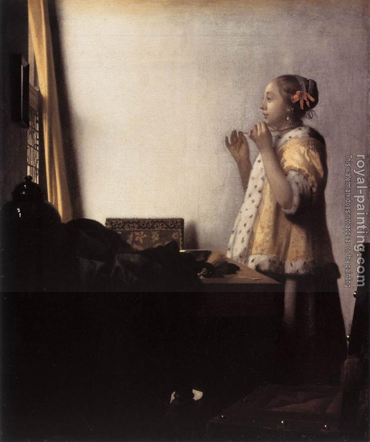 Jan Vermeer : Woman with a Pearl Necklace